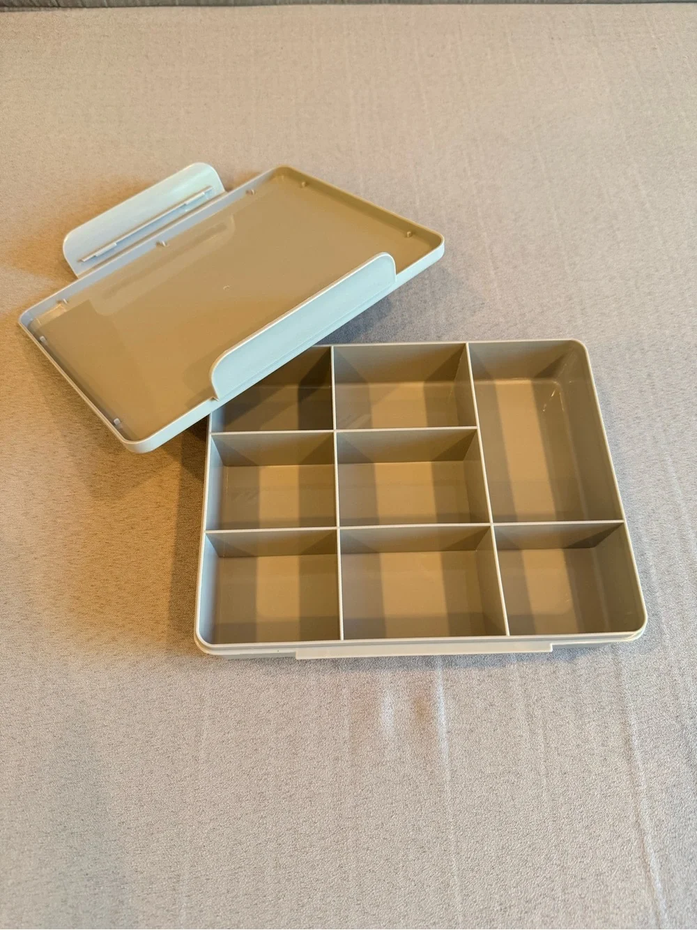Gray Snack Box - 8 Compartment Food Storage